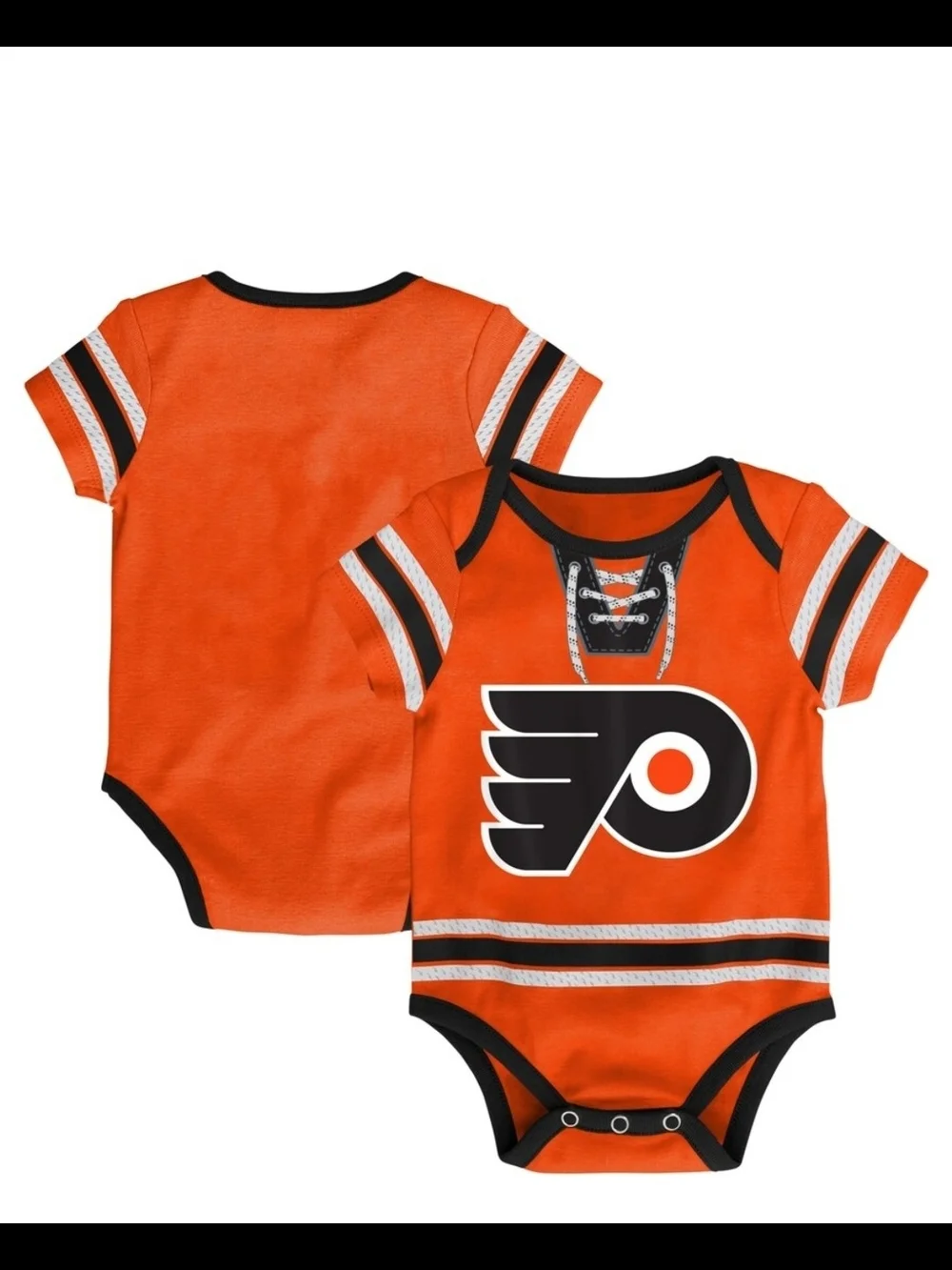 NHL Orange and Black Philadelphia Flyers Infant One-Piece Hockey Jersey